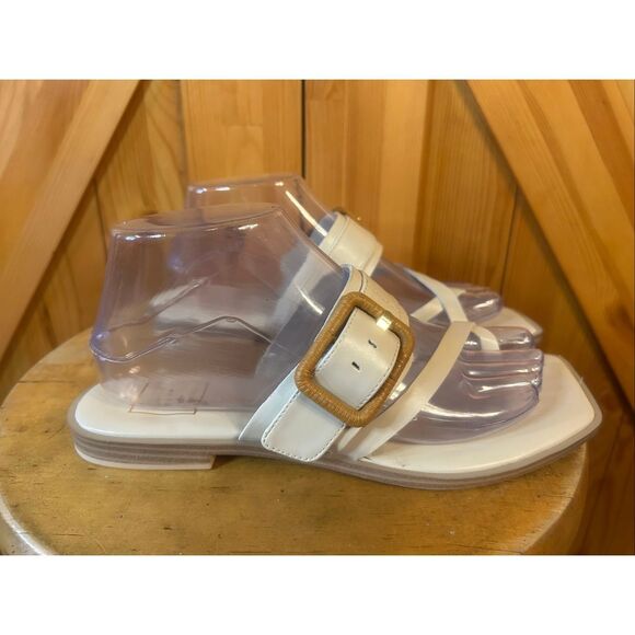 Dolce Vita Women's White Buckle Sandals Size 8 - Picture 1 of 10